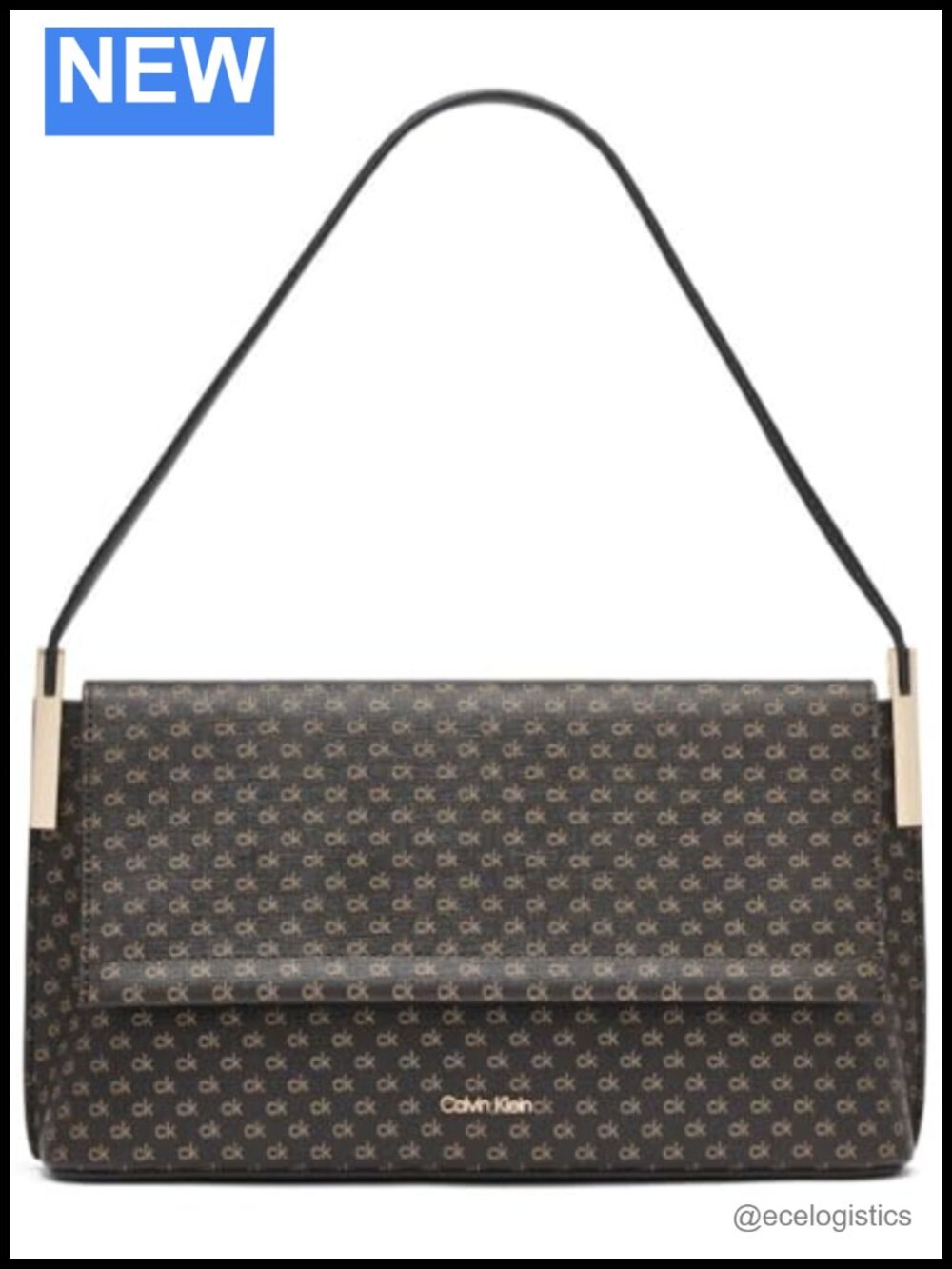 Vegan Leather Flap Demi Shoulder Bag Satchel with Zip Pockets